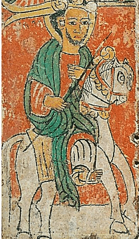 detail from Ethiopian icon, IESMus3450, showing Negus Lalibela